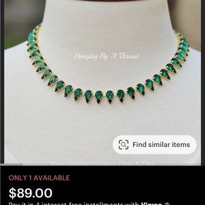 Emerald tear drop necklace
